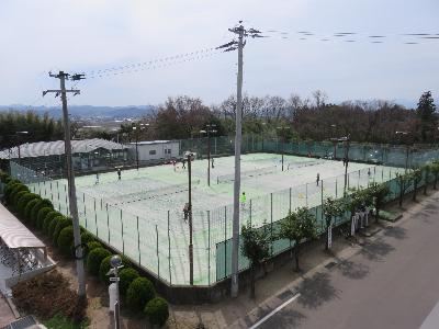 桑折テニスコート全景