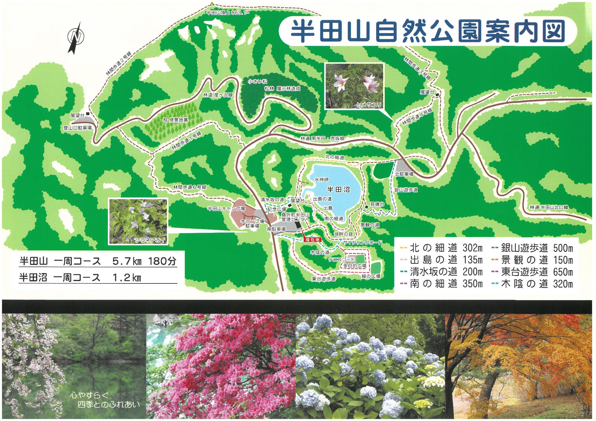 半田山自然公園イラストマップの画像