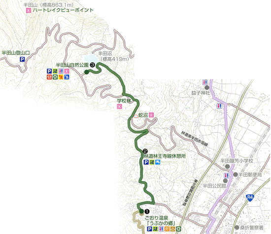 散策ポイントの地図の画像