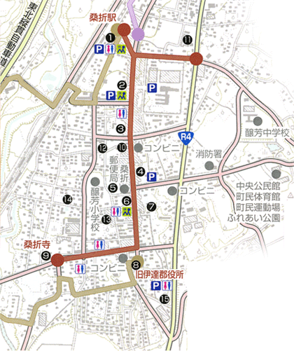 語らいの小径の地図の画像