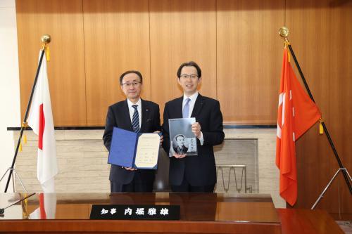 福島県知事表敬の写真