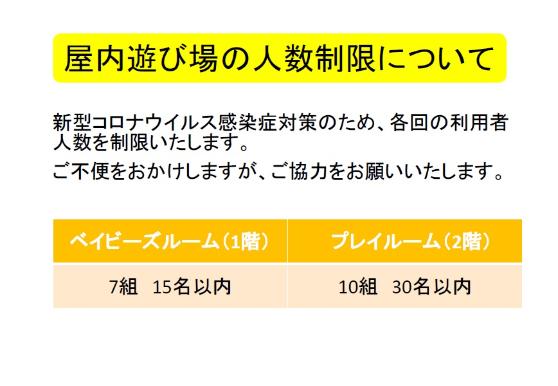 遊び場人数制限