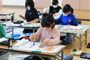 書道クラブの様子