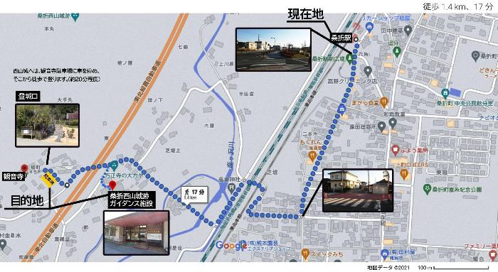 桑折駅から西山城跡への行き方