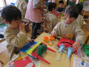 鬼のお面つくり1