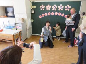 親子で写真撮影