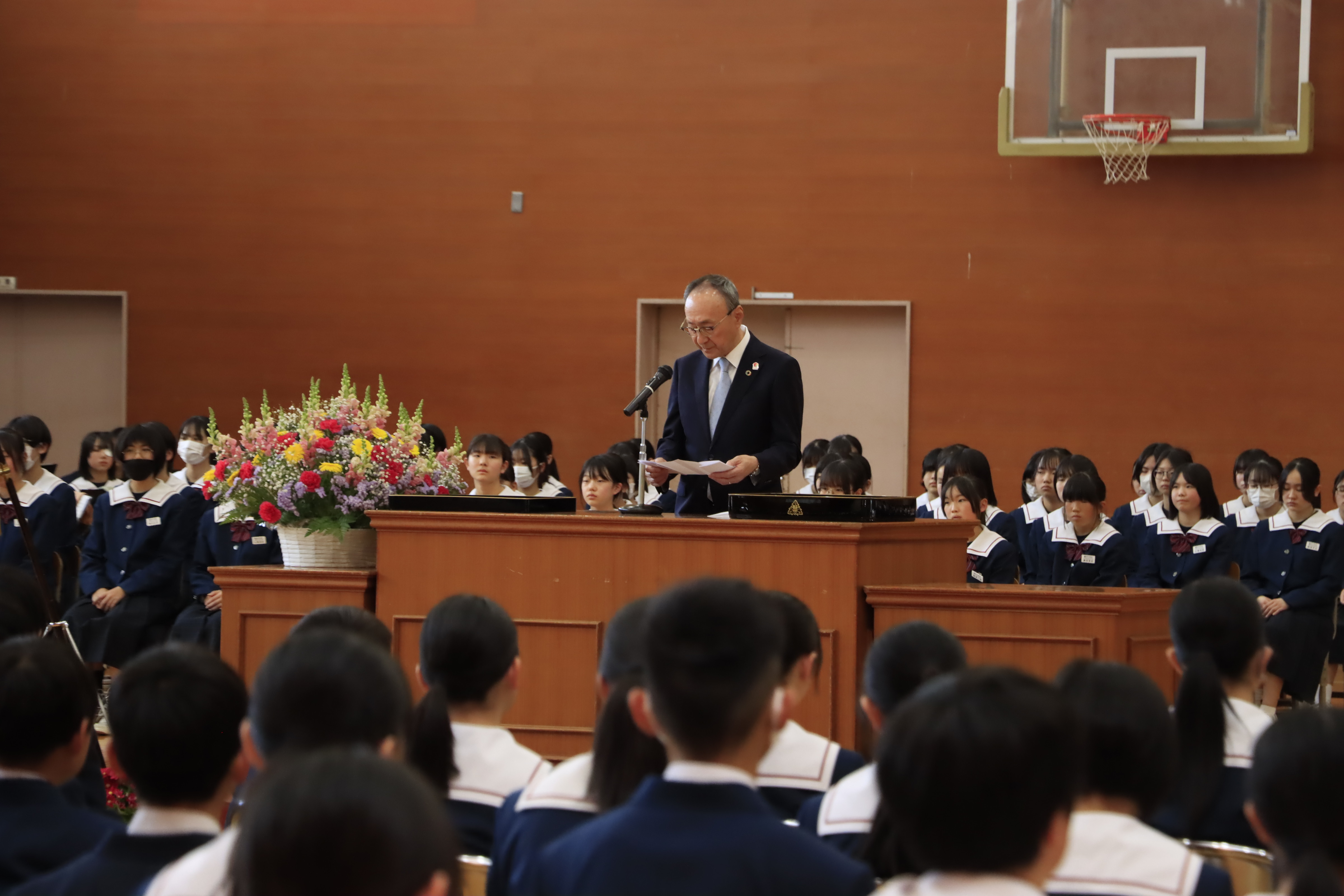 醸芳中学校入学式祝辞