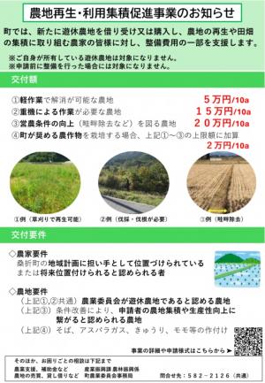 農地再生・利用集積促進事業チラシ